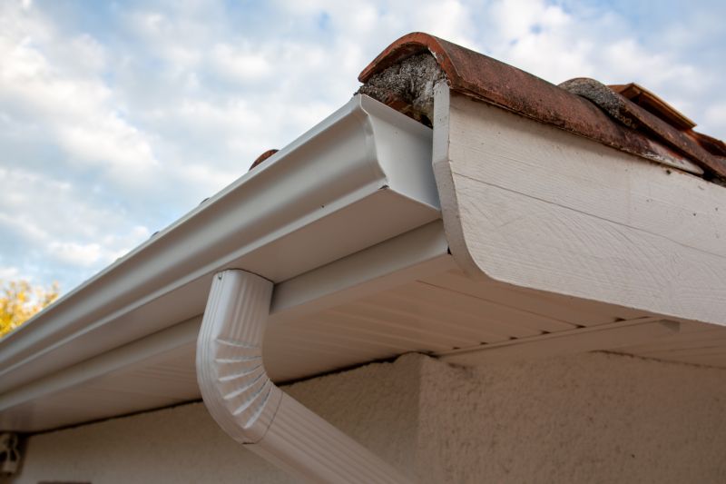 Gutter system on a residential roof